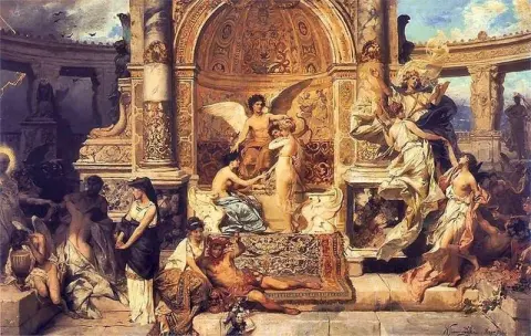Design Of Curtain For The Juliusz S Owacki Theater In Krakow 1894