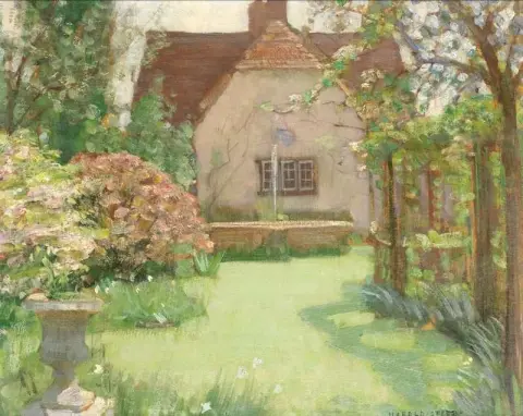 夏季的小屋花园