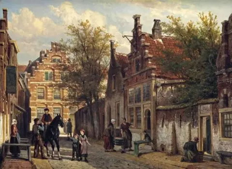 A View Of The Westerstraat Enkhuizen
