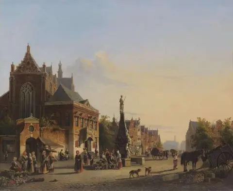 Sommerliche Stadtansicht Ca. 1845-50