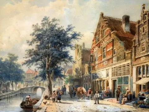 The Havendijk Enkhuizen In Summer 1868