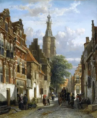 View Of The Little Church In Zaltbommel Province Of Gelderland 1866