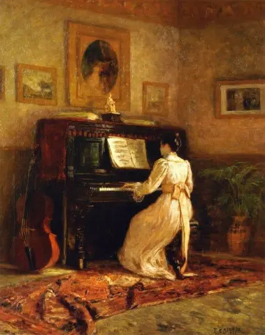 Meisje Bij De Piano