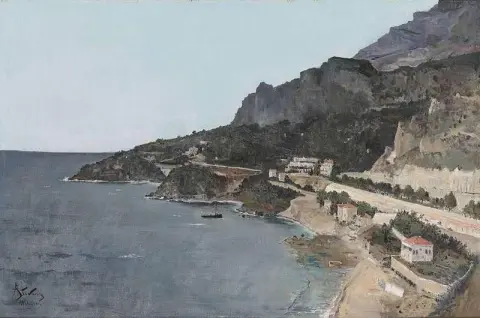 Cap D Ail View Tagen Från Palatset Av Prinsen Av Monaco