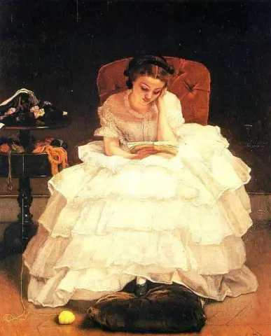 Молодая женщина читает 1856 г.