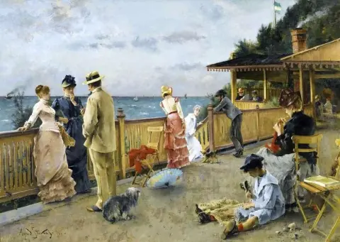 Вилла де Фалез в Сент-Адрессе, 1884 год.