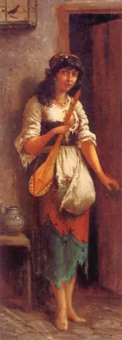 Ein italienischer Straßenmusiker