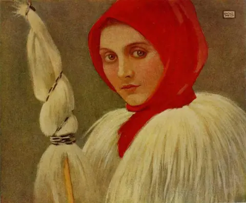 Peasant Woman In Her Guba Kisbanya Ca. 1909