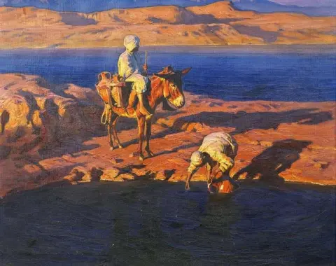 Atardecer en el Oasis antes de 1927