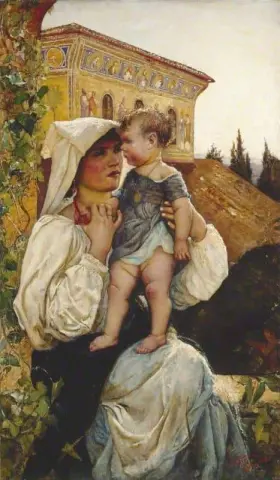 An Italian Mother And Child 1886