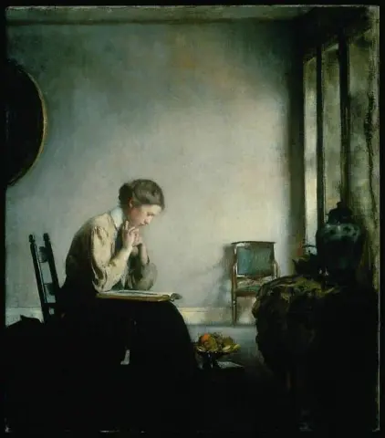 독서하는 소녀, 1909년경