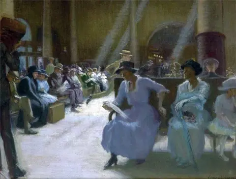 역 대기실에서 보스턴, 1915년경