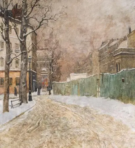 Pariisilainen katukohtaus talvella 1897-1898