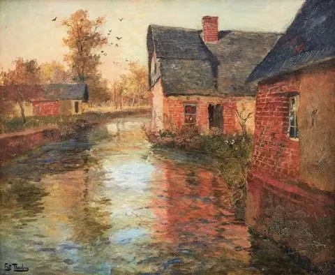 Joki ohittaa Arques-la-bataillen noin 1895