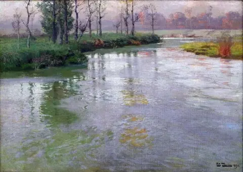 Au Bord De La Canche tai Canchen rannalla Montreuil-sur-merissa 1893
