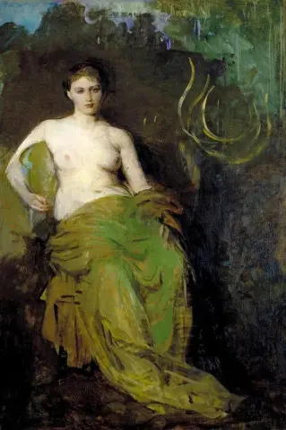 Halv drapert figur 1885