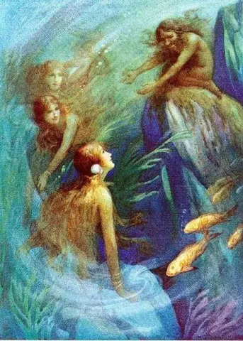 Andvari And The Rhine Maidens Ca. 1916