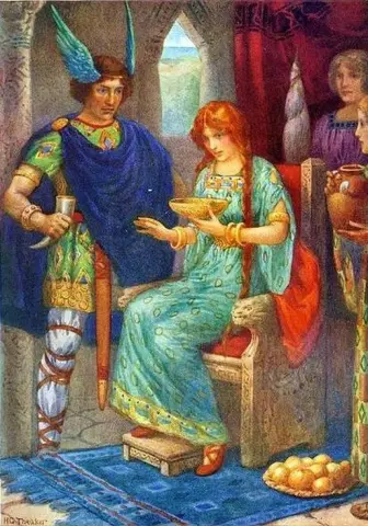 Skyrnir Og Gerda Fra Frey Og Gerda ca. 1916