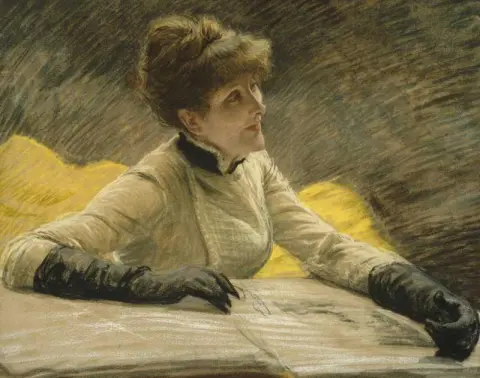 Admiring A Portfolio 1880