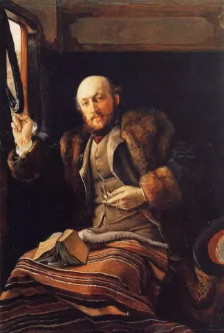 Gentleman In A Railway Carriage 1872