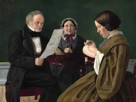 Interiør fra kunstnerens hjem 1861