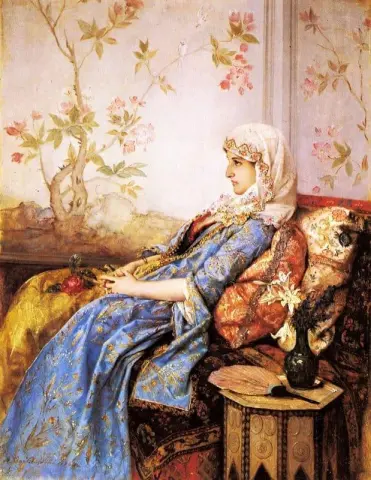 An Exotic Beauty In An Interior 1883