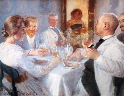 Civita D Antinon lounaspöydässä