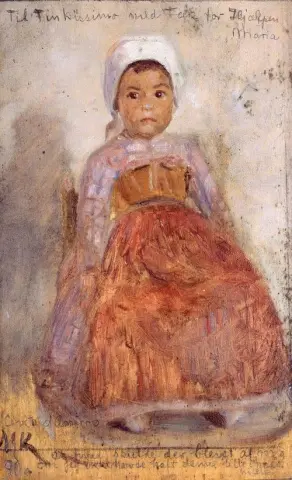Retrato de uma garotinha italiana