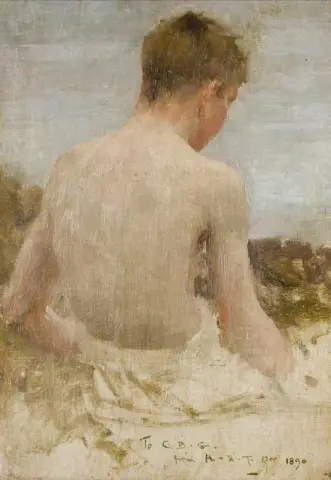 Uimapojan selkä Noin 1888-1890