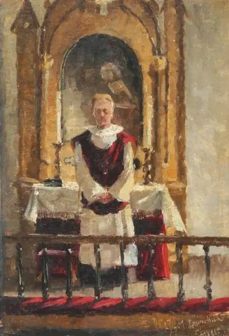 En präst vid altaret 1909
