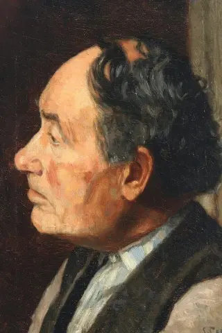 Ett profilporträtt av en äldre gentleman 1883
