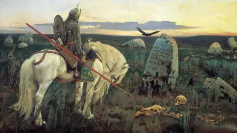 En riddare vid korsningen 1878