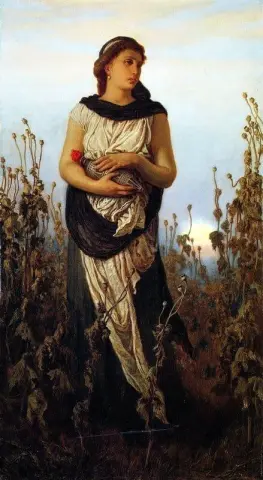 Flicka med vallmo 1877