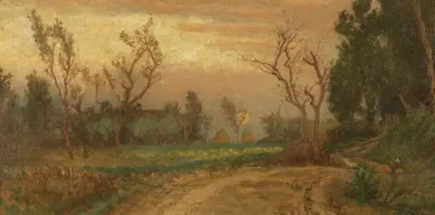 Nära Villa Ansidei Perugia Sunset 1873-80