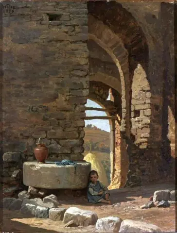 Pompeo Monte Colognola landskap ca 1877-79