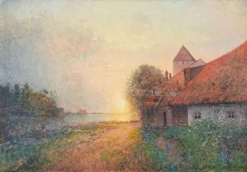 Solnedgang Vid Utkanten Av Wisby 1903