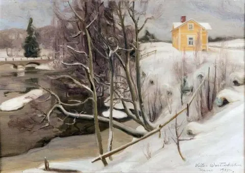 Vista de inverno de Karjaa
