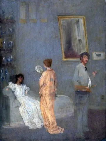 Kunstneren i atelieret hans 1865-66
