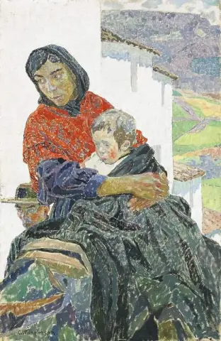 Kvinnan Med Barnet - Andalusisk familie 1913