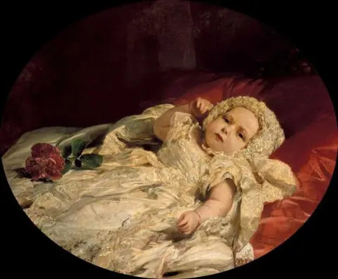 Prinssi Arthur William seitsemän viikon iässä 1850
