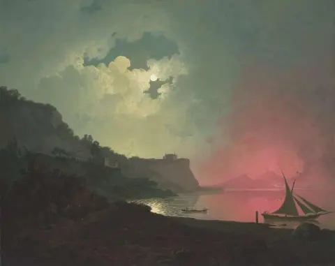 Извержение Везувия, вид с Позиллипо, 1789 г.