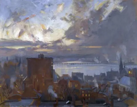 Nedför Beacon Hill från Tudor Penthouse Boston 1910