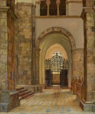 Fra Ribe Domkirke. E Af Kapellerne 1875