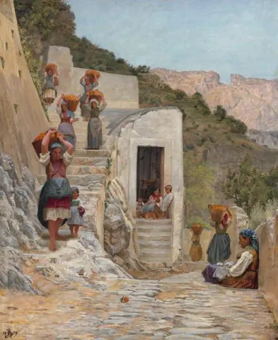 Raccolta delle arance Amalfi