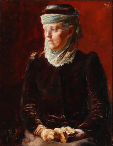 Giovane donna con velo Bodil Wilhjelm Nee Zahrtmann