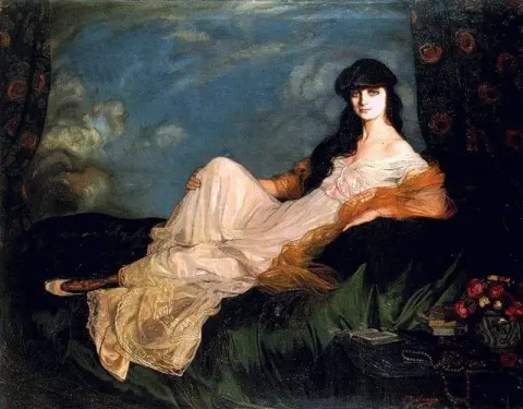 Porträtt av grevinnan Mathieu De Noailles 1913