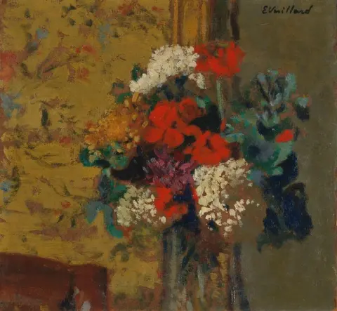 Pelargoner och snöbollar, ca. 1910
