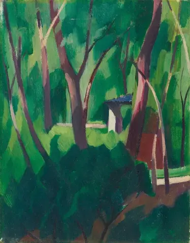 "Parklandschaft mit Bäumen und Häusern - 1926"