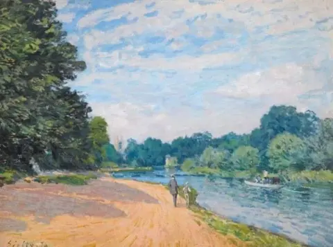 Thames Hamptonin kirkon kanssa, 1874