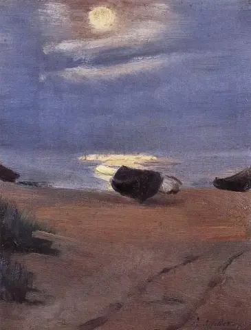 "Boten in het maanlicht op South Beach"